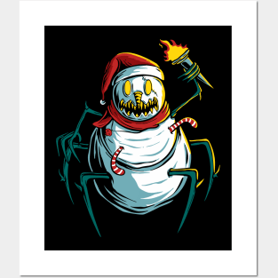 Scary Snowman Posters and Art